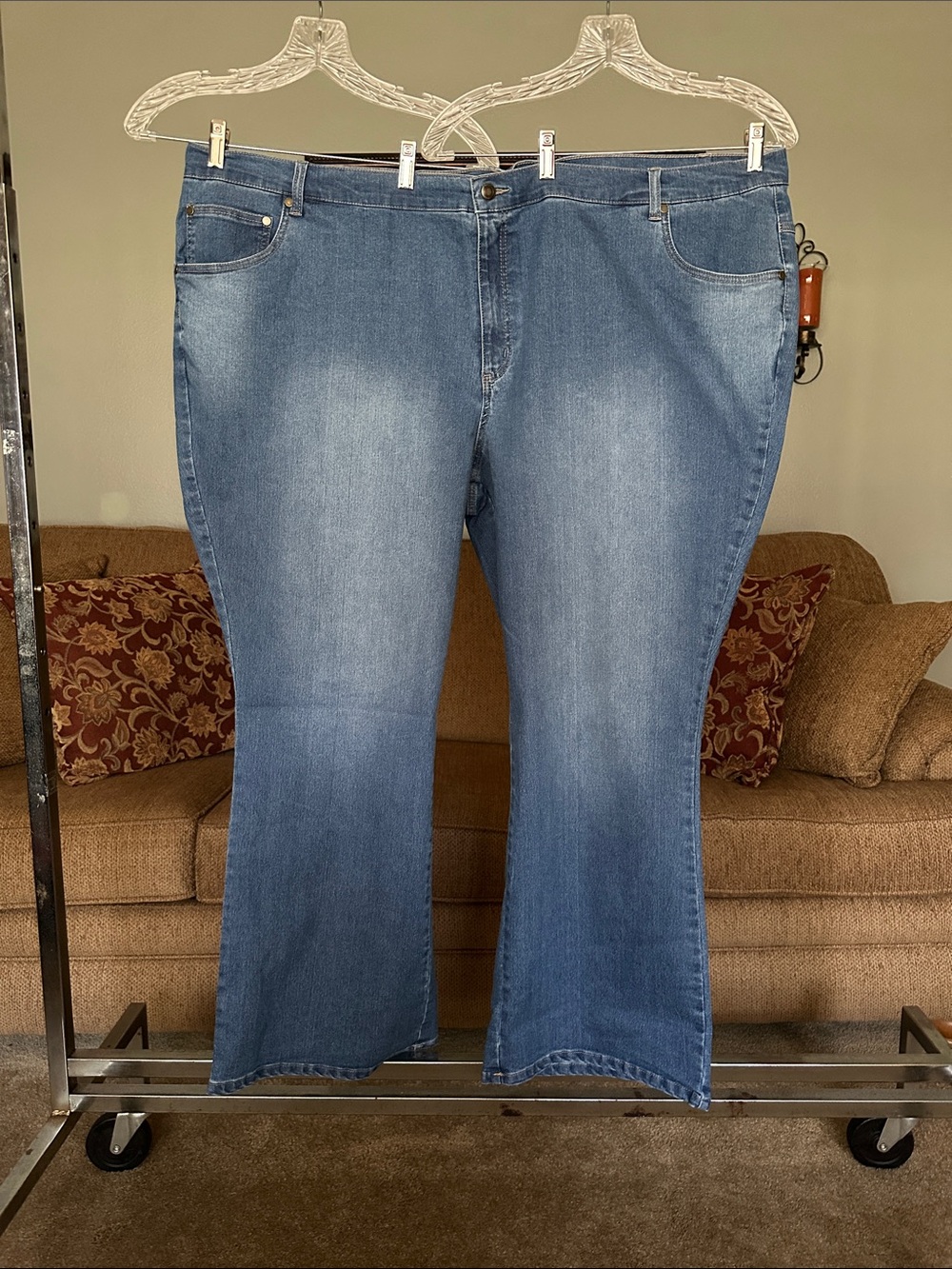 Women's Blue Stretch Bootcut Jeans